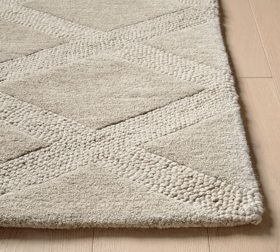 Chase Textured Hand Tufted Wool Rug Natural Pottery Barn Australia